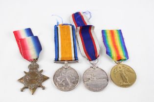 WW.1 Navy Long Service Medal Group & Original Ribbons Named. Trio 114987 // WW.1 Navy Long Service