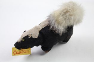 Antique / Vintage Clockwork Skunk w/ Fur Tail // Items are in vintage condition Signs of use &