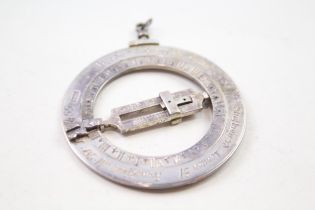 Silver equinoctial ring dial antique replica (37g)