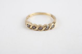 9ct gold diamond half eternity ring (1.9g) Size N
