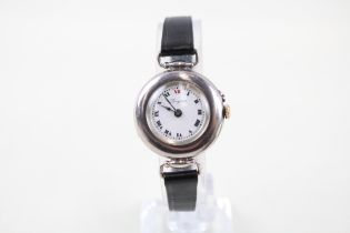 LONGINES Sterling Silver Ladies Trench Style WRISTWATCH Hand-wind WORKING // LONGINES Sterling