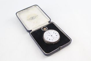 .925 SILVER Gents Vintage Up / Down Chronograph POCKET WATCH Hand-Wind WORKING // .925 SILVER