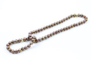 2x 14ct gold cultured pearl bracelet & necklace set (72.9g)