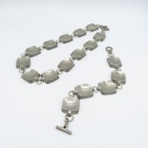 Pewter necklace & bracelet set by maker Jorgen Jensen (160g)