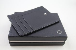 Montblanc Gents Black Leather Pocket Notebook / Card Wallet In Original Box // Dimensions - 8.5cm(w)