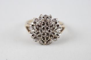 9ct gold diamond dress ring (2.9g) Size O
