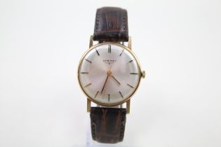 LONGINES 9ct Gold Cased Gents Dress WRISTWATCH Hand-wind WORKING // LONGINES 9ct Gold Cased Gents