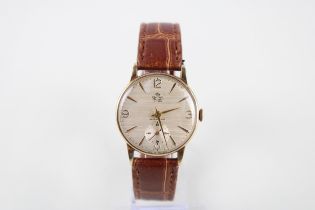 SMITHS DE LUXE 9ct Gold 'London Transport' Gents WRISTWATCH Hand-wind WORKING // SMITHS DE LUXE