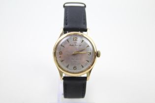 SMITHS IMPERIAL 9ct Gold Cased Gents C.1950's WRISTWATCH Hand-wind WORKING // SMITHS IMPERIAL 9ct