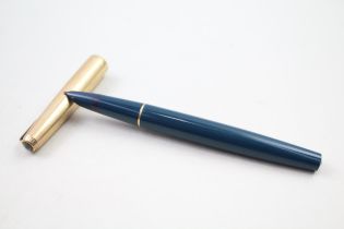 Vintage PARKER 51 Teal Fountain Pen w/ 14ct Gold Nib, Gold Plated Cap Etc // Dip Tested & WRITING In