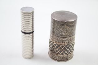 2 x Antique / Vintage .925 Sterling Silver Scent Bottles Atomizer (145g) // In antique / vintage