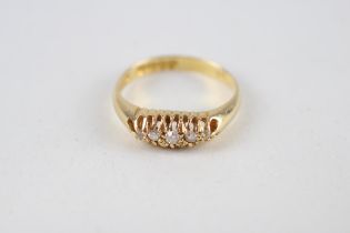 18ct gold diamond ring (3.3g) Size N