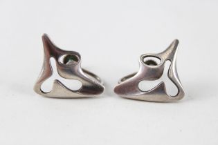 A pair of silver earrings by Georg Jensen (8g)