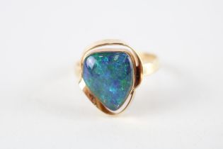 14ct opal triplet dress ring (2.4g) Size O