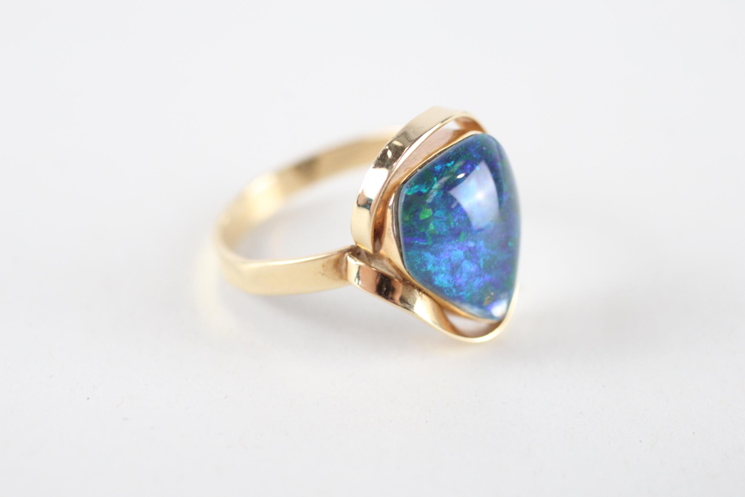 14ct opal triplet dress ring (2.4g) Size O - Image 2 of 4