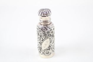 Antique Victorian 1898 Birmingham Sterling Silver & Glass Scent Bottle (33g) // w/ Personal