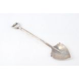Vintage Hallmarked 1970 Birmingham Sterling Silver Shovel / Spoon (36g) // w/ Engraved Tug of War