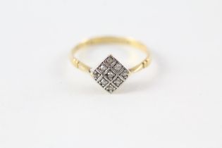 18ct gold 1920's diamond ring (1.6g) Size N