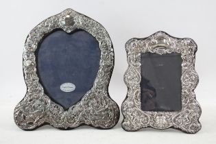 2 x Vintage .925 Sterling Silver Ornate Photograph Frames Inc Heart (1047g) // In vintage