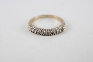 9ct gold diamond half eternity ring (1.5g) Size J