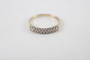 9ct gold diamond half eternity ring (1.2g) Size N