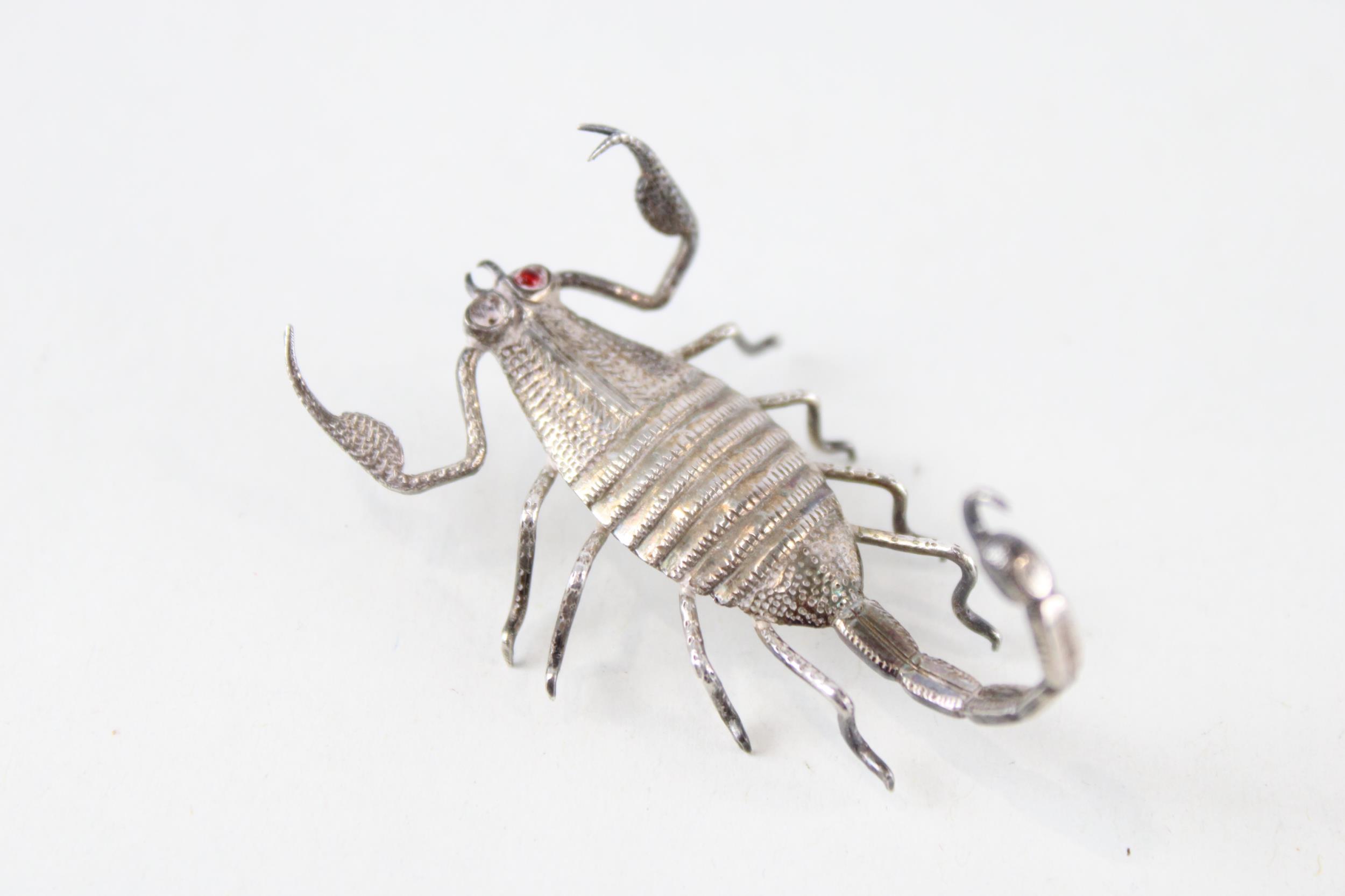 Antique / Vintage .950 SILVER Scorpion Hair Accessory / Figurine (6g) // Length - 5.2cm XRF TESTED - Image 4 of 5