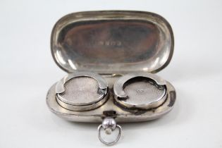 Antique Edwardian 1908 Birmingham Sterling Silver Double Sovereign Case (33g) // Maker - W H Haesler