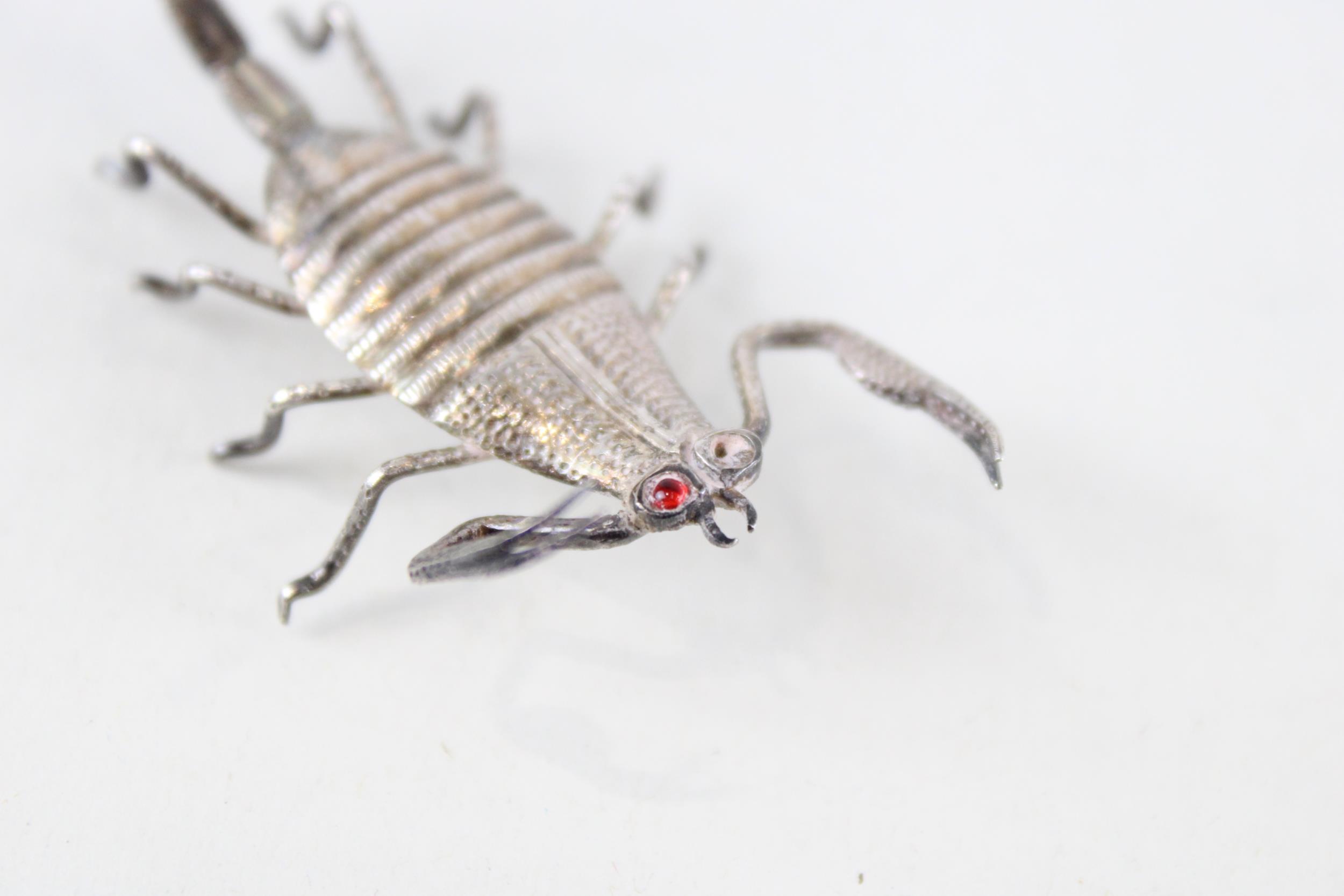 Antique / Vintage .950 SILVER Scorpion Hair Accessory / Figurine (6g) // Length - 5.2cm XRF TESTED - Image 2 of 5