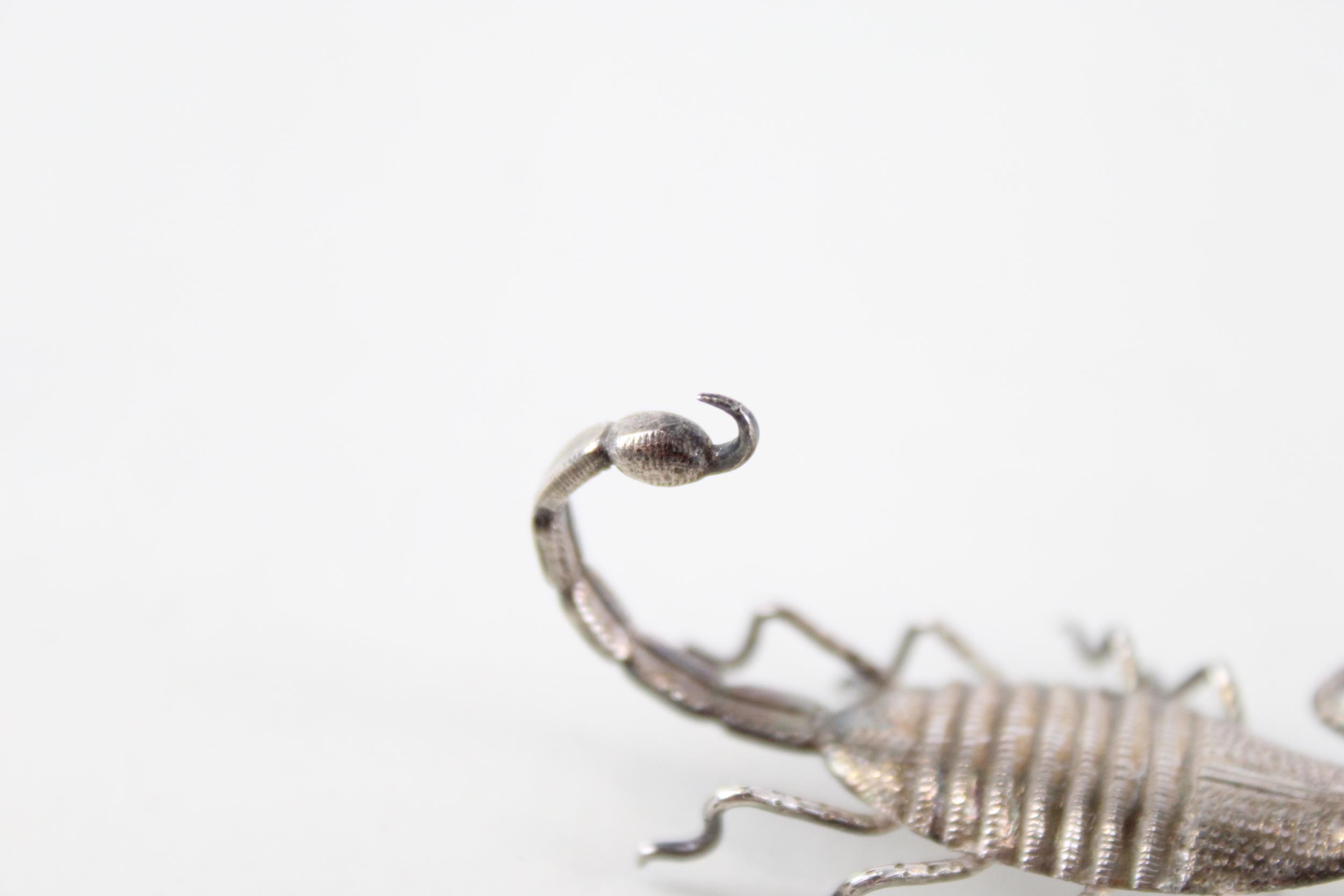 Antique / Vintage .950 SILVER Scorpion Hair Accessory / Figurine (6g) // Length - 5.2cm XRF TESTED - Image 3 of 5