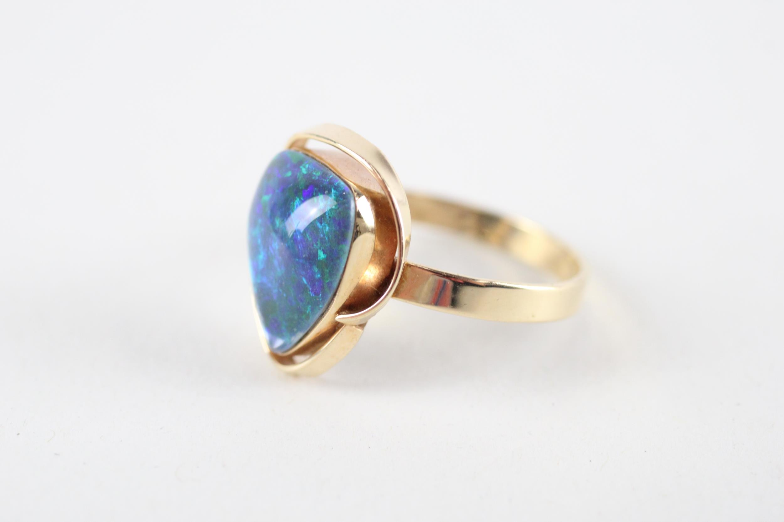 14ct opal triplet dress ring (2.4g) Size O - Image 3 of 4