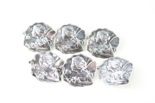 A collection of silver Art Nouveau buttons (26g)