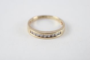 9ct gold diamond half eternity ring (1.8g) Size N