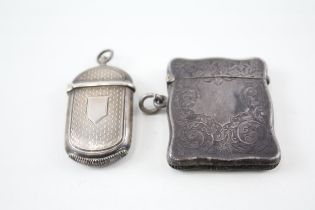 4 x Antique .925 Sterling Silver Vesta Cases Inc Victorian, Edwardian (57g) // In antique