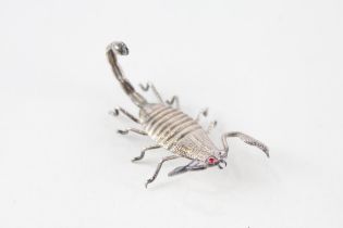 Antique / Vintage .950 SILVER Scorpion Hair Accessory / Figurine (6g) // Length - 5.2cm XRF TESTED