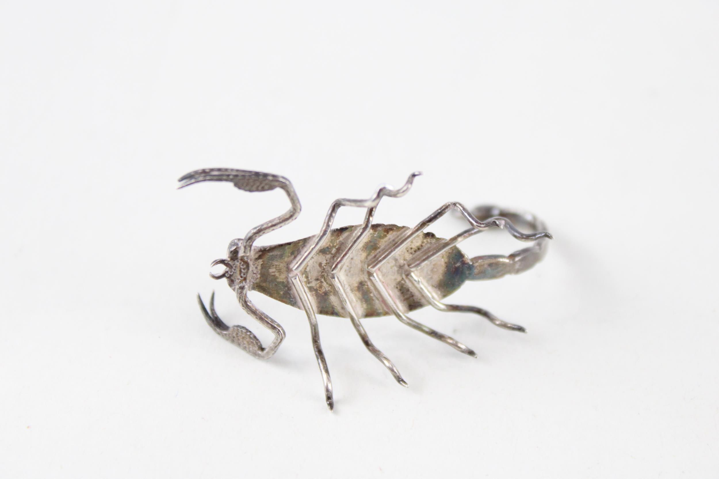 Antique / Vintage .950 SILVER Scorpion Hair Accessory / Figurine (6g) // Length - 5.2cm XRF TESTED - Image 5 of 5