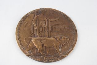 WW1 Bronze Death Plaque Named. James William Jones // WW1 Bronze Death Plaque Named. James William