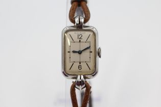 JAEGER-LECOUTRE Ladies C.1930's Cross Hairs Dial WRISTWATCH Hand-Wind WORKING // JAEGER-LECOUTRE