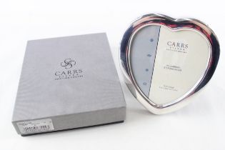Hallmarked .925 Sterling Silver R Carr Heart Shaped Photograph Frame Boxed 170g // Diameter - 13cm