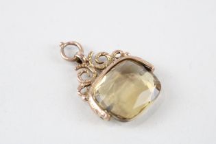 9ct gold citrine fob (4.5g)