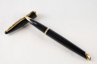 Vintage WATERMAN Carene Black Lacquer Fountain Pen w/ 18ct Gold Nib WRITING // Dip Tested &