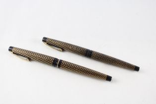 2 x Vintage SHEAFFER Lady Sheaffer Fountain Pens w/ 14ct Gold Nibs WRITING // Dip Tested & WRITING