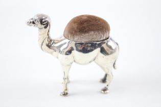 Antique Edwardian 1905 Birmingham Sterling Silver Novelty Camel Pin Cushion 66g // Maker - Adie &