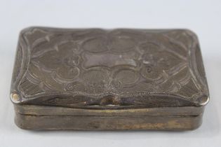 Antique / Vintage .800 Continental SILVER Rectangular Snuff Box w/ Charm (43g) // XRF TESTED FOR