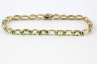 9ct gold citrine & peridot bracelets (8g)