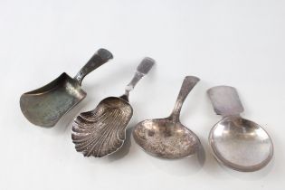 4 x Antique / Vintage .925 Sterling Silver Caddy Spoons Inc Georgian (44g) // In antique / vintage