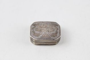 Antique Georgian 1812 Birmingham Sterling Silver Curved Vinaigrette (7g) // Maker - Samuel Pemberton