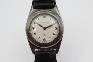 RARE .925 Silver HARWOODS Crownless Gents WRISTWATCH Bumper Automatic WORKING // RARE .925 Silver