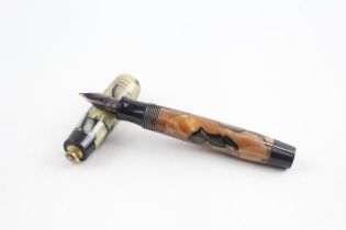 Vintage PARKER Duofold Yellow FOUNTAIN PEN w/ 14ct Gold Nib Ladies WRITING // Dip Tested & WRITING