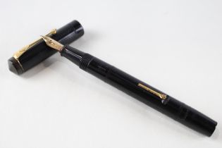 Vintage CONWAY STEWART No.226 Black Fountain Pen w/ 14ct Gold Nib WRITING // Dip Tested & WRITING In