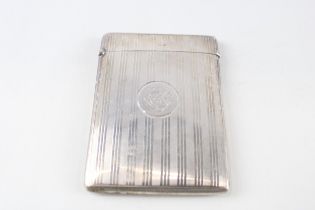 Antique Hallmarked 1924 Birmingham STERLING SILVER Calling Card Case (83g) // w/ Personal